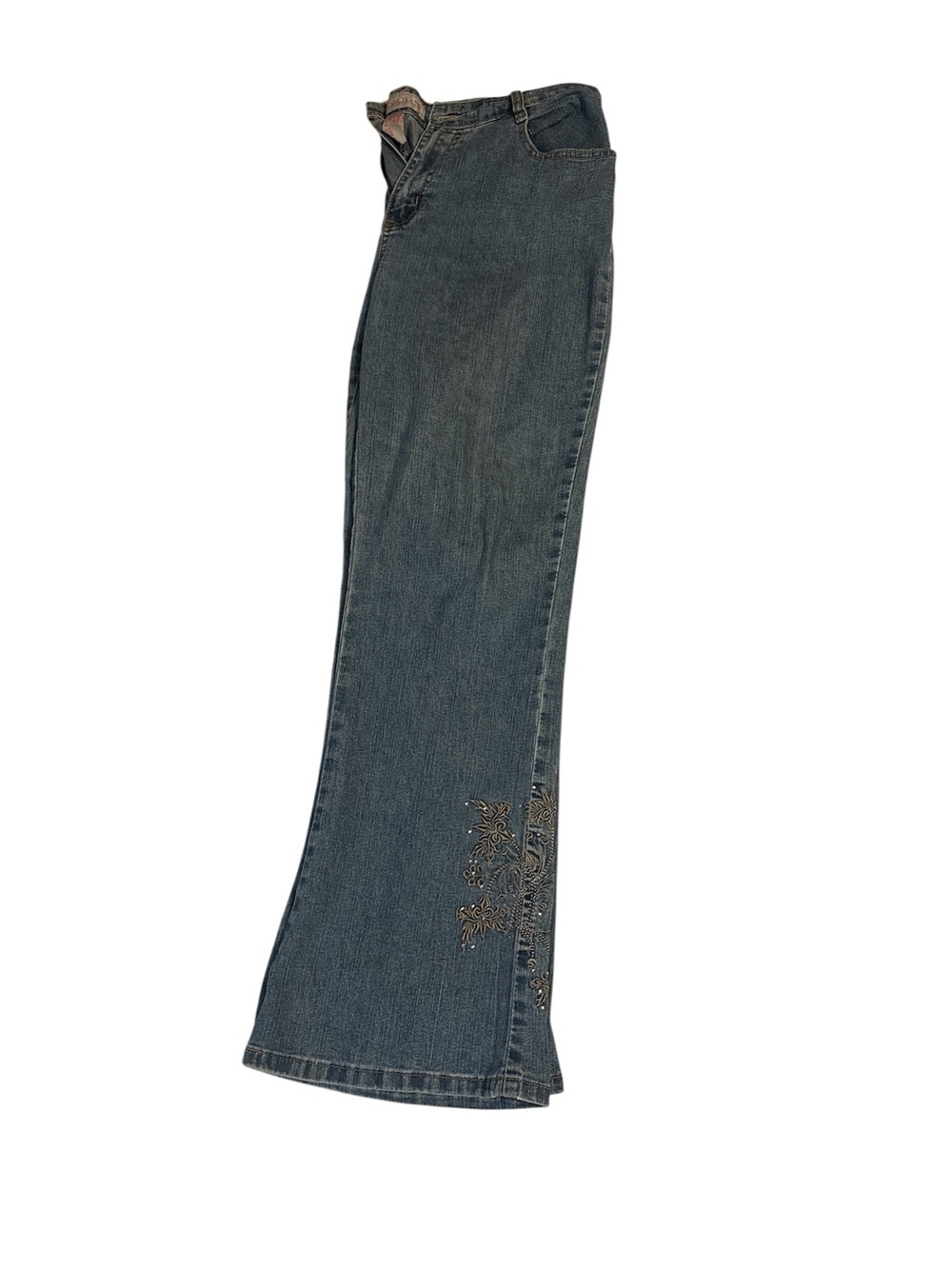 Women’s Blue Embroidered Bootcut Jeans